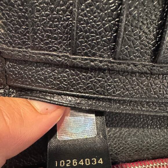 Bvlgari Black Leather Wallet w/ Auth Certificate 6.7x3.5” Red Interior Luxury - Picture 5 of 12